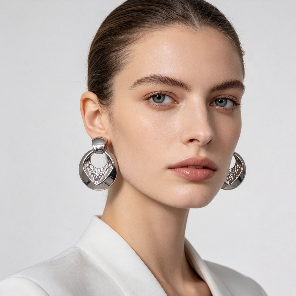 Pendientes Aro Texturizados Dorados & Plateados | Mayorista Joyería Moda Lote al Por Mayor|JI JOYA