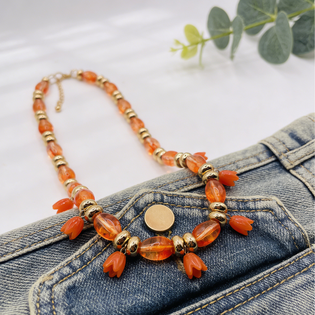 Colorful Resin Petal Jewelry Set: Y2K Aesthetic for Everyday Wear