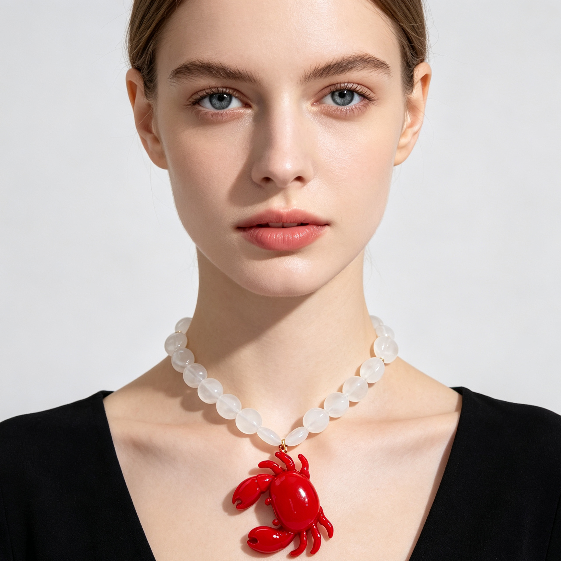 Collares con dije de cangrejo de dos colores | Mayorista JI JOYA