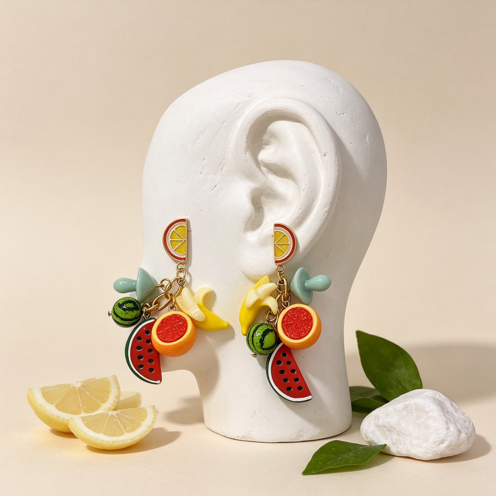 Pendientes Colgantes de Frutas Tropicales, Diseño Artesanal, Joyería de Moda al Por Mayor|JI JOYA