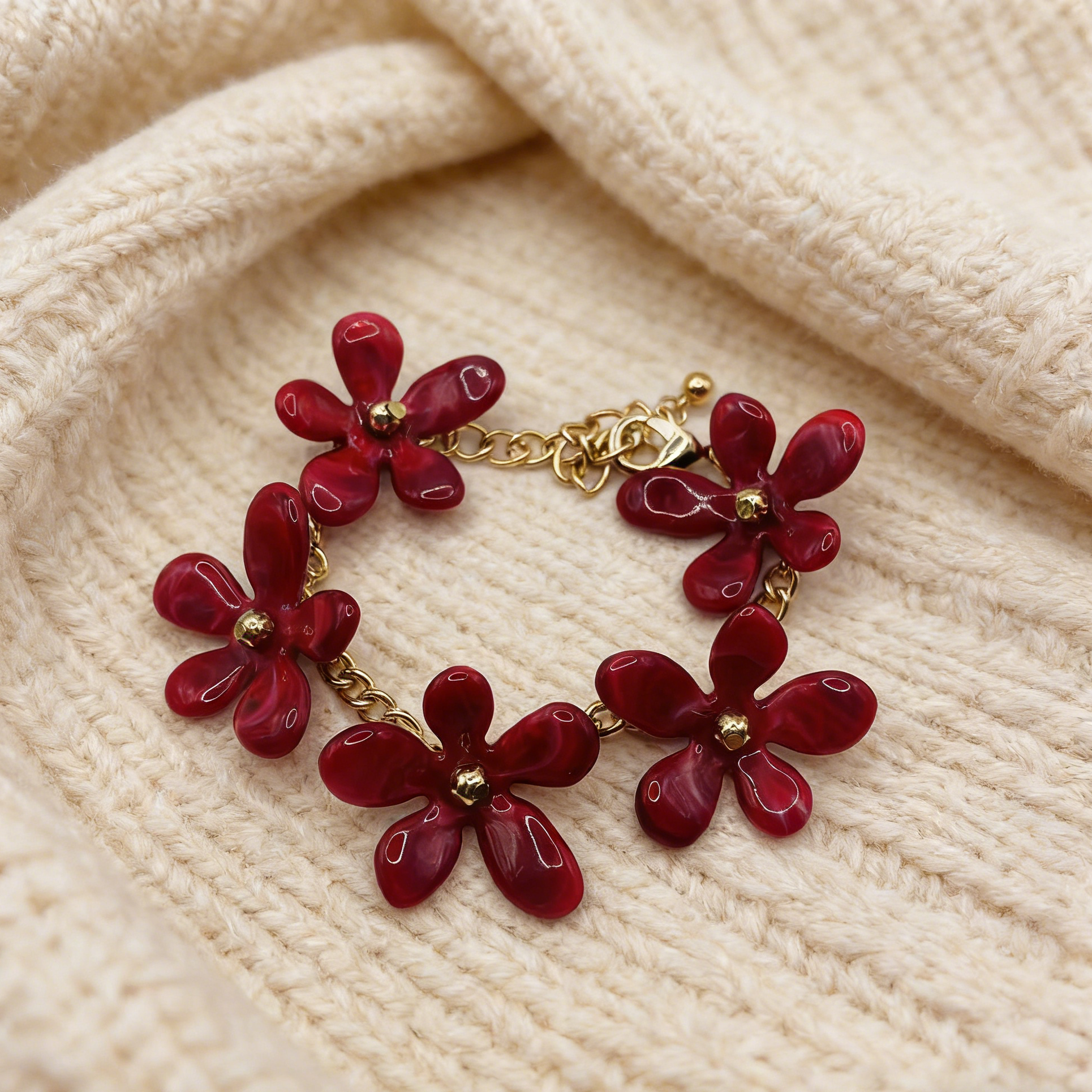 【Amuleto Floral Primaveril】Conjunto de joias com borlas florais retro: colar, brincos e pulseira de design único (conjunto de 3 peças)