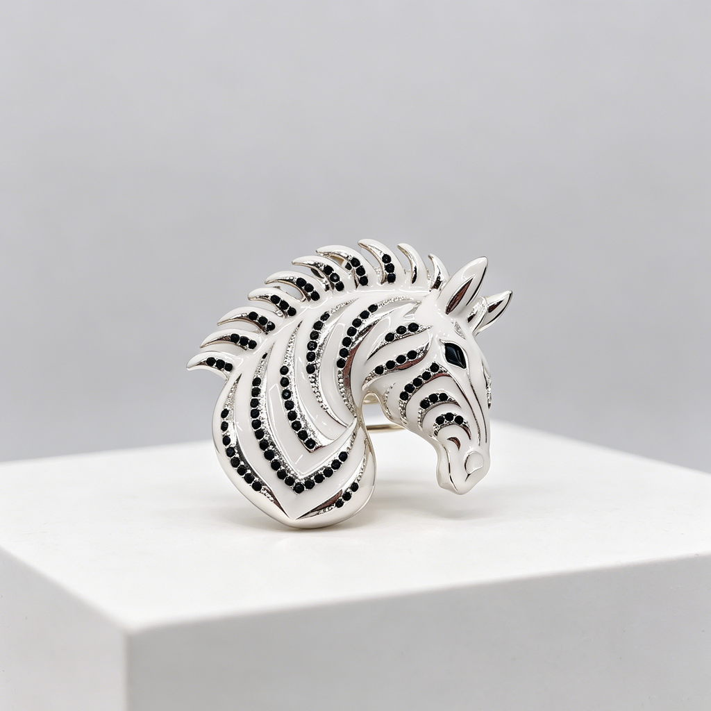 Broche de Moda Animal Cebra - Accesorio para Trajes y Blusas|JI JOYA