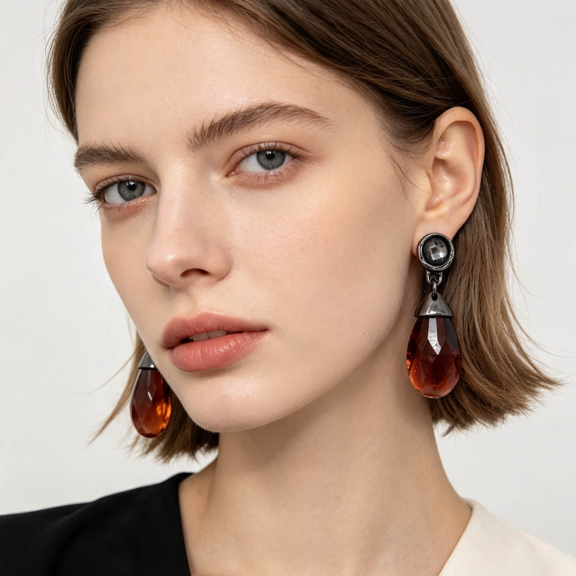 Pendientes colgantes con piedra facetada | Lote para tiendas y distribuidores|JI JOYA