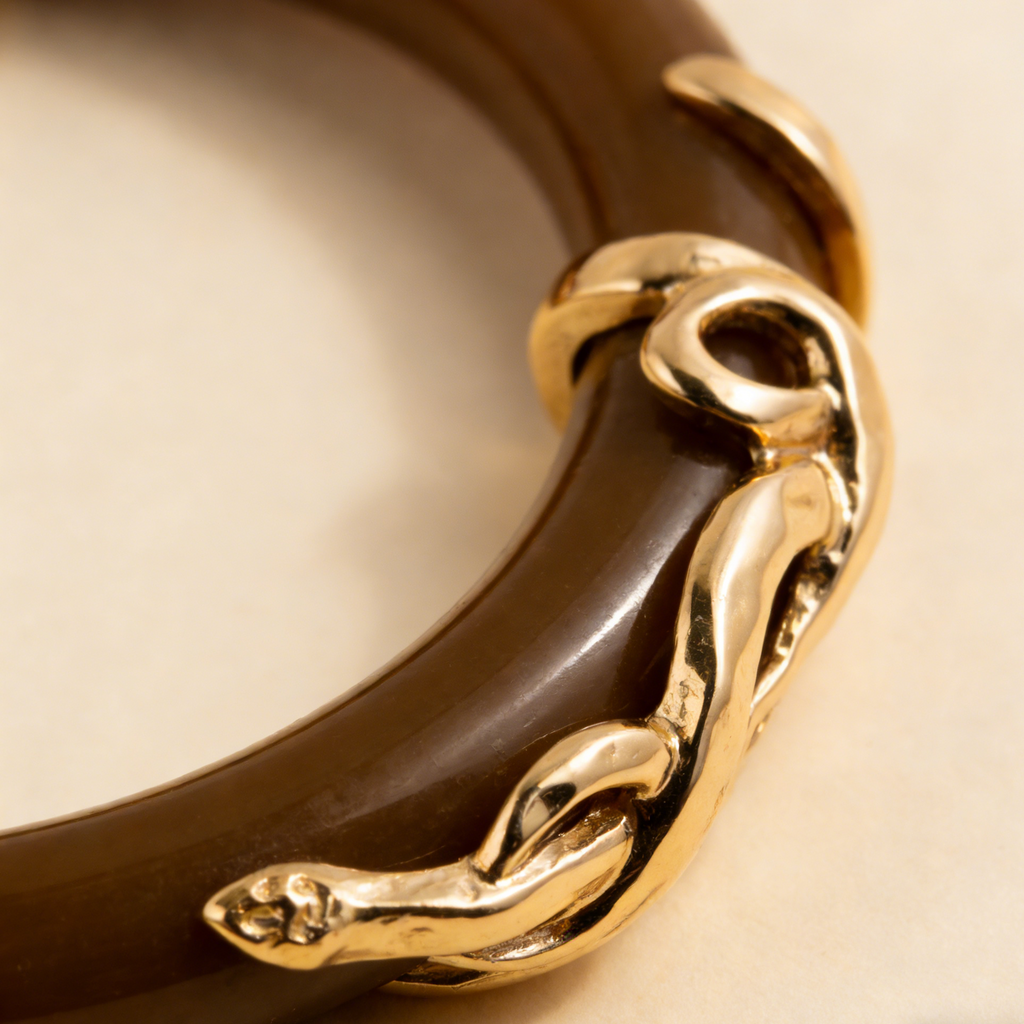 Conjunto de Joyas de Resina con Detalles de Oro - Disponible en Marrón y Negro