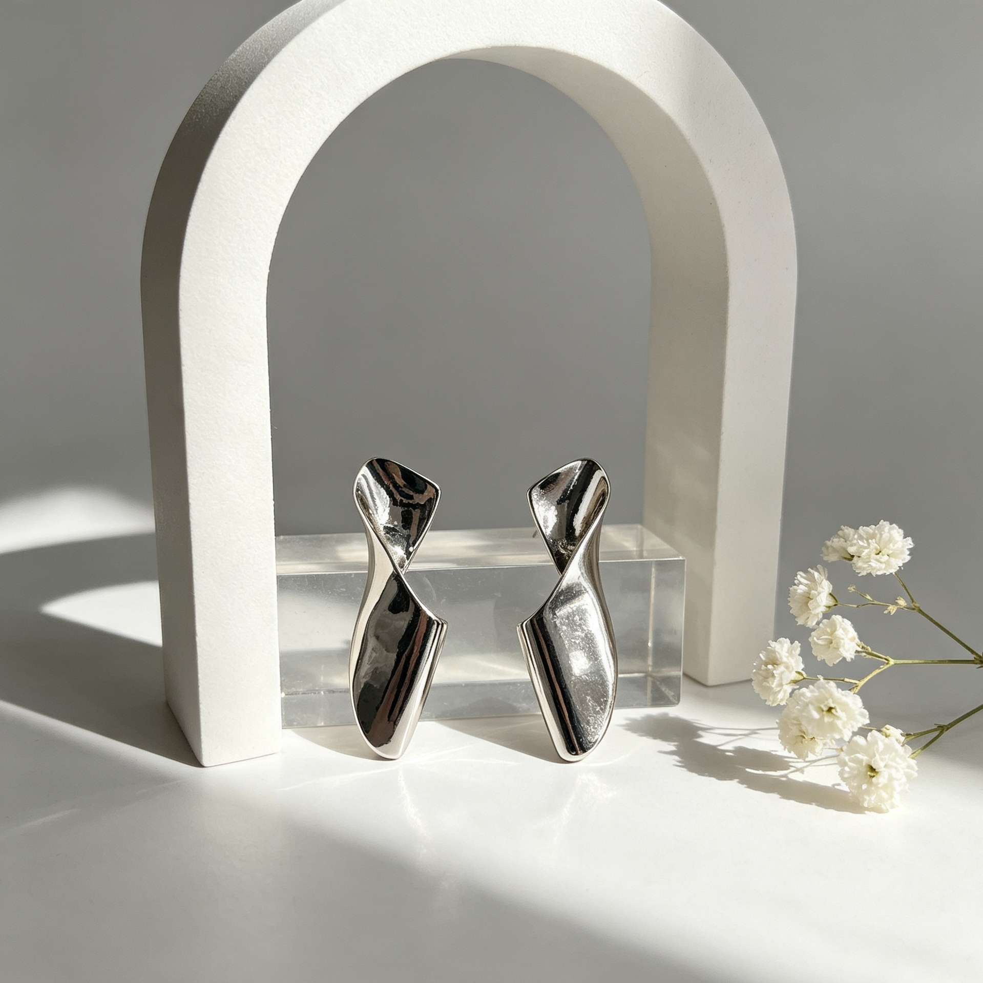 Pendientes Torcidos Metálicos Dorado y Plata | Joyería Mayorista Ji Joya|JI JOYA