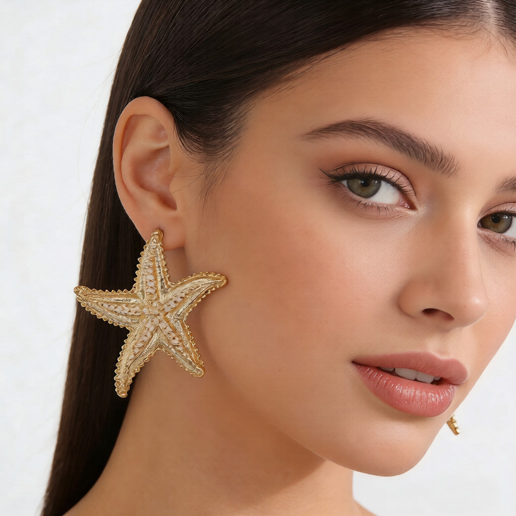 Collar de Conchas con Dije de Estrella de Mar - Accesorio Verano para Mujeres