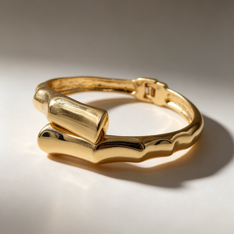 Pulsera Bambu Ajustable de Zinc Aleación, Chapado en Oro/Plata - Joyería de Moda al Por Mayor|JI JOYA