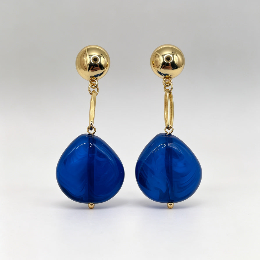 Set de Collar y Pendientes de Piedra Resina Colorida | Joyería de Moda Mayorista | Diseño Elegante para Mujeres|JI JOYA