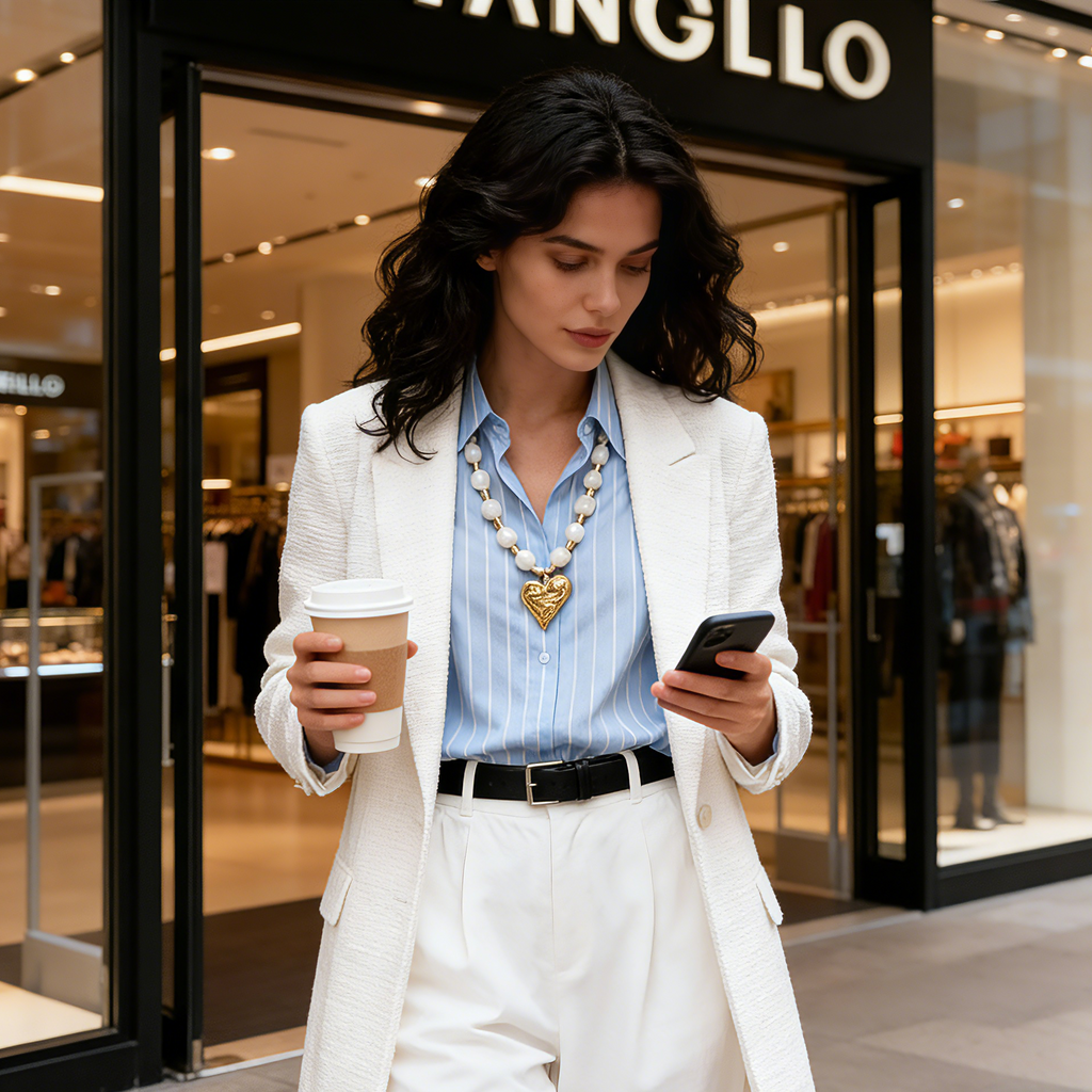 "Collar de cuentas de ágata negra en forma de corazón con efecto desgastado retro": un collar de clavícula de nicho dulce y fresco.