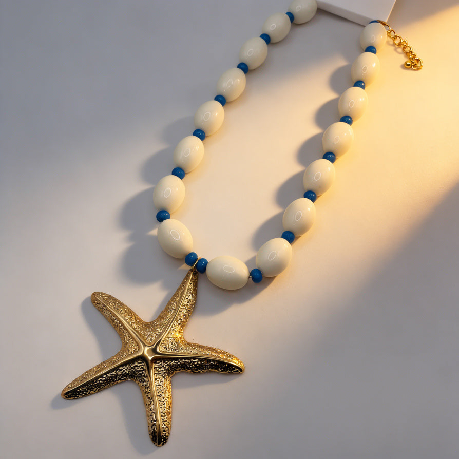 Collar Choker de Estrella de Mar - Joyería Boho de Playa para Mujer, Regalo Ideal|JI JOYA