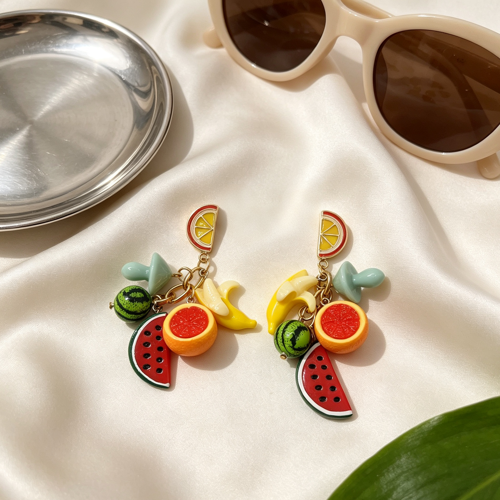 Pendientes Colgantes de Frutas Tropicales, Diseño Artesanal, Joyería de Moda al Por Mayor|JI JOYA