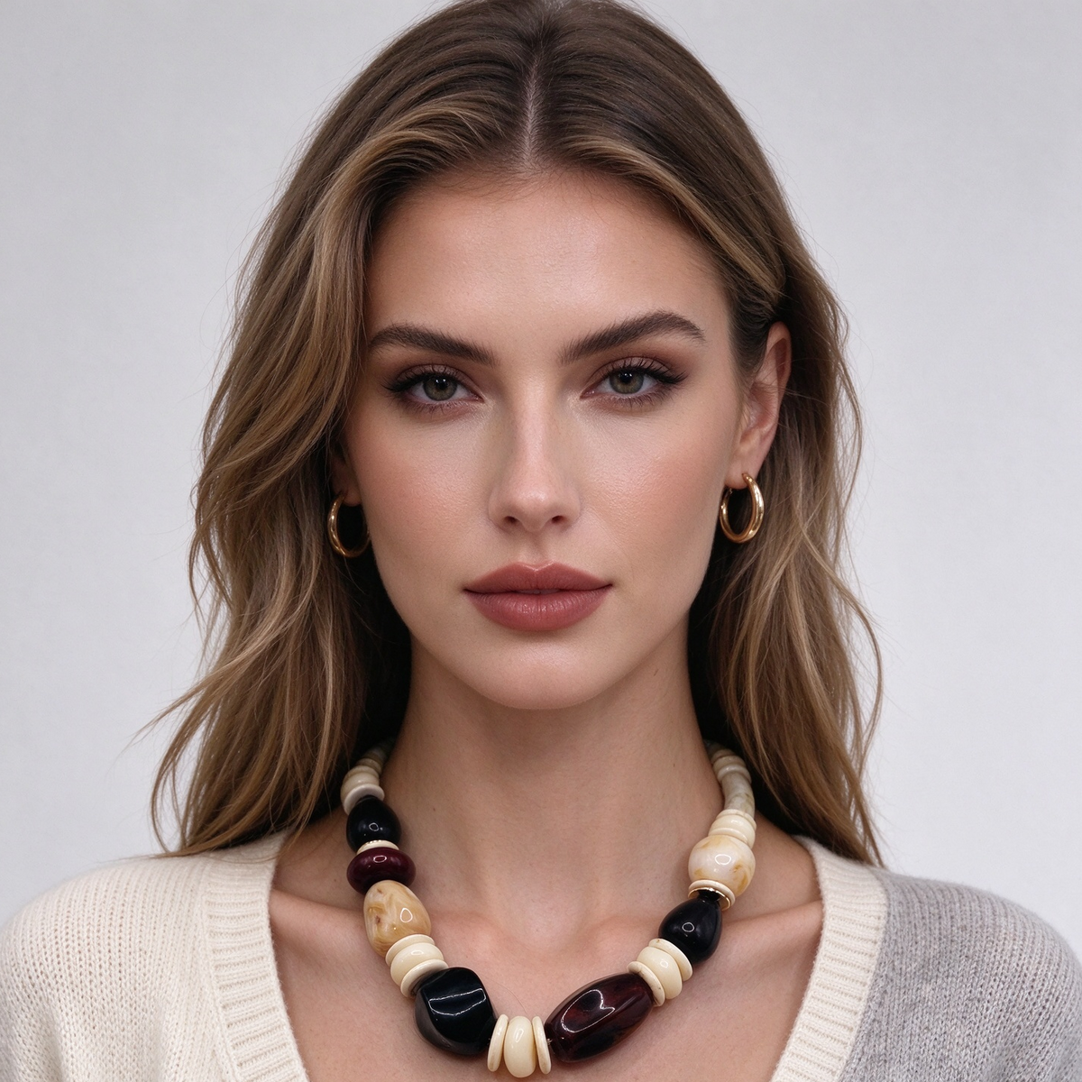 Collar de cuentas de resina mixto, diseño bohemio, al por mayor|JI JOYA