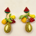 Pendientes Colgantes de Frutas Tropicales, Diseño Artesanal, Joyería de Moda al Por Mayor|JI JOYA