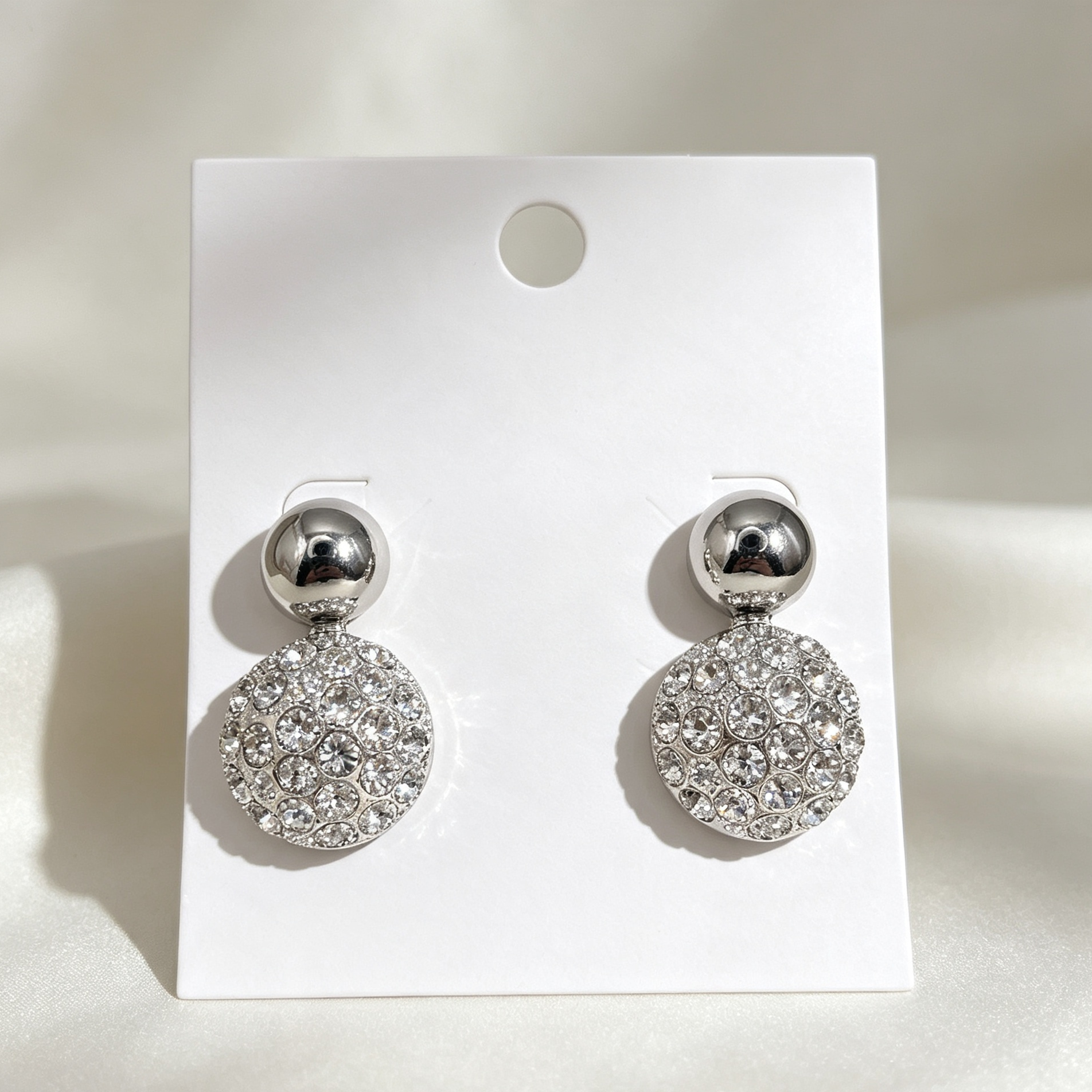 Pendientes Bolos con Cristales, Oro y Plata, Mayorista Joyería Moda | JI JOYA