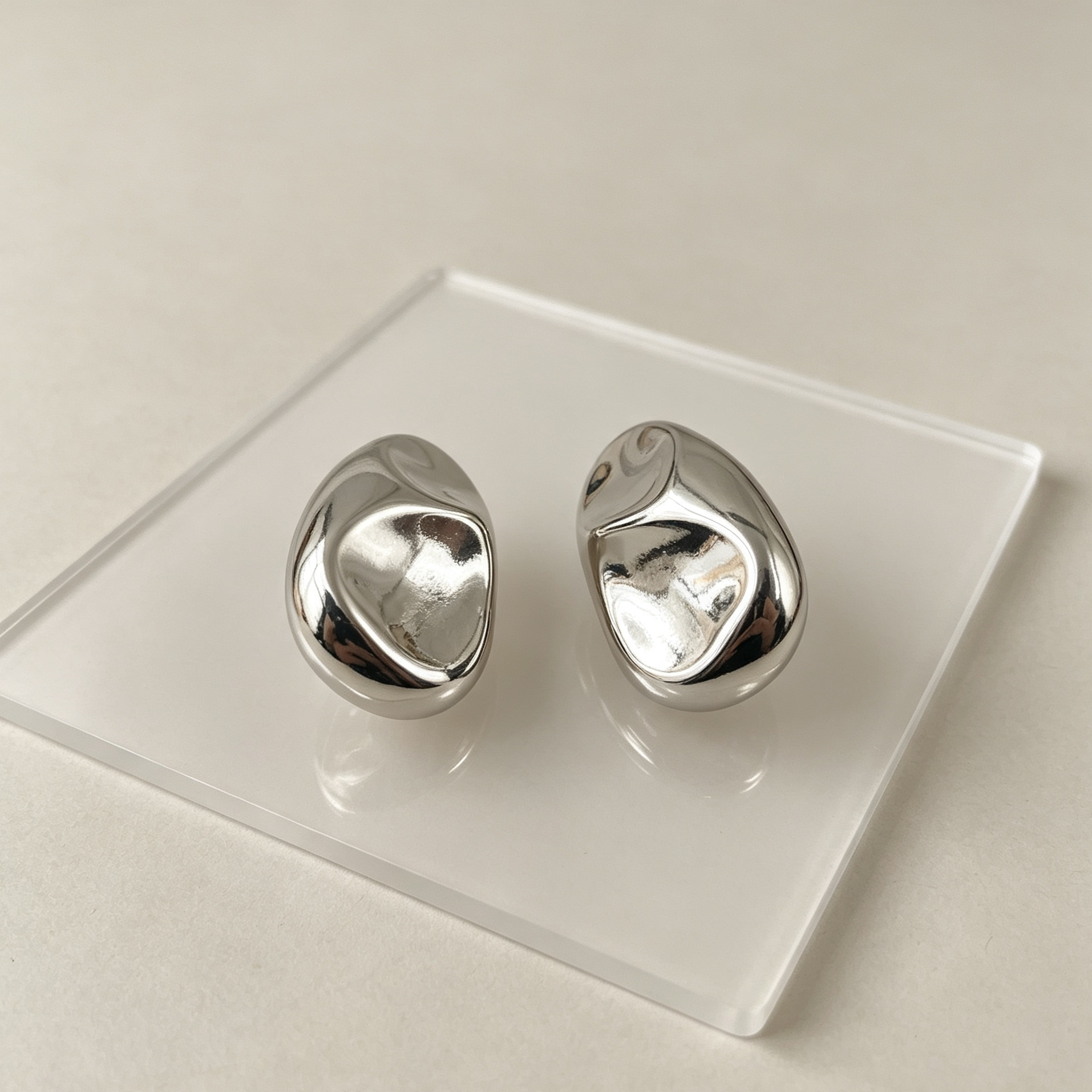 Pendientes Forma Píedra Irregulares | Joyería Mayorista JI JOYA, Oro & Plata