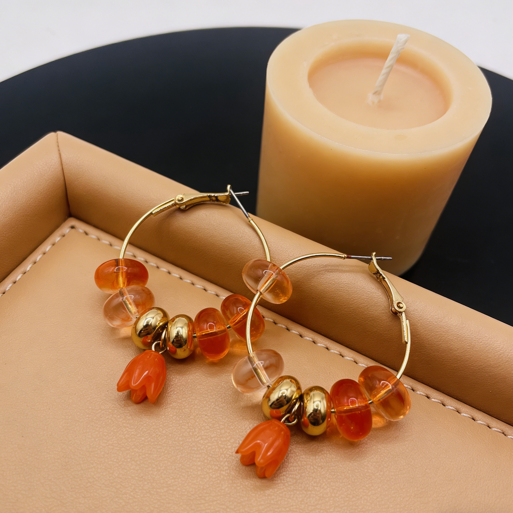 Colorful Resin Petal Jewelry Set: Y2K Aesthetic for Everyday Wear