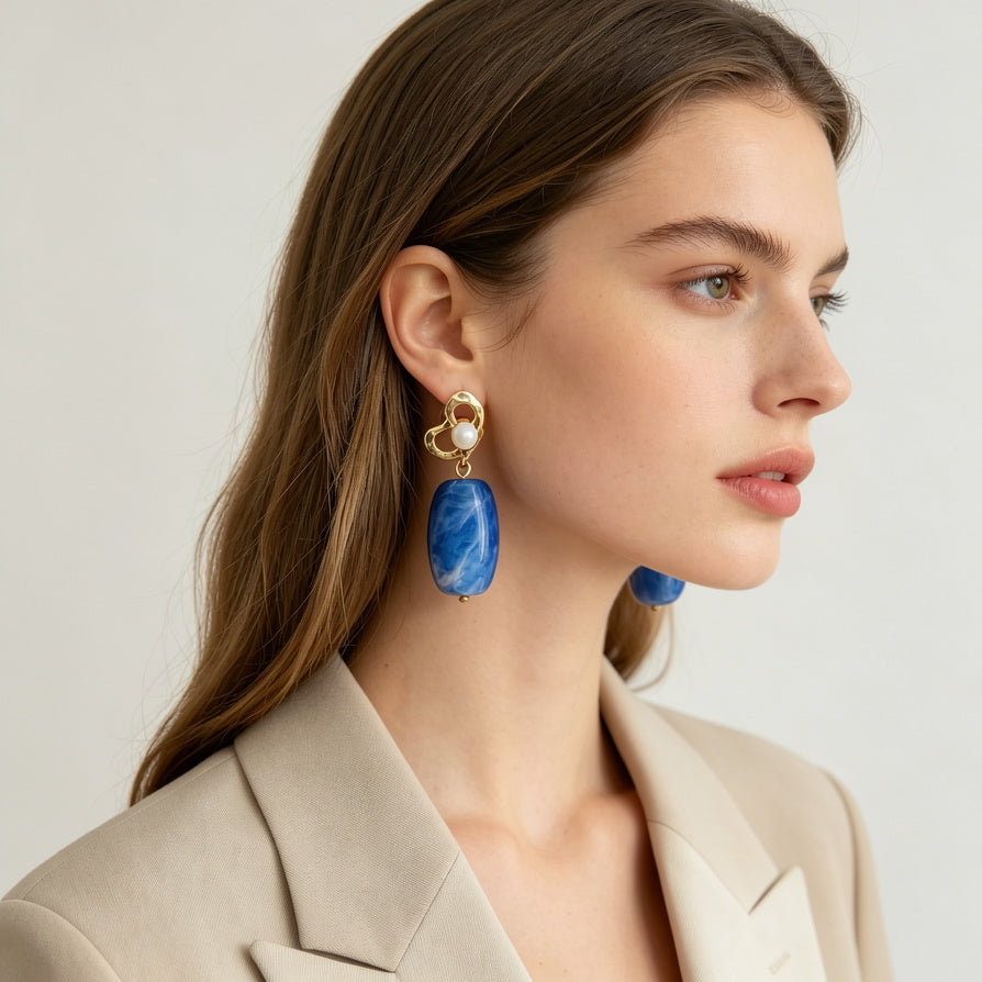 JI JOYA VENTA AL POR MAYORSet de Collar y Pendientes de Resina y Acrílico | Joyería de Moda Mayorista para Mujer