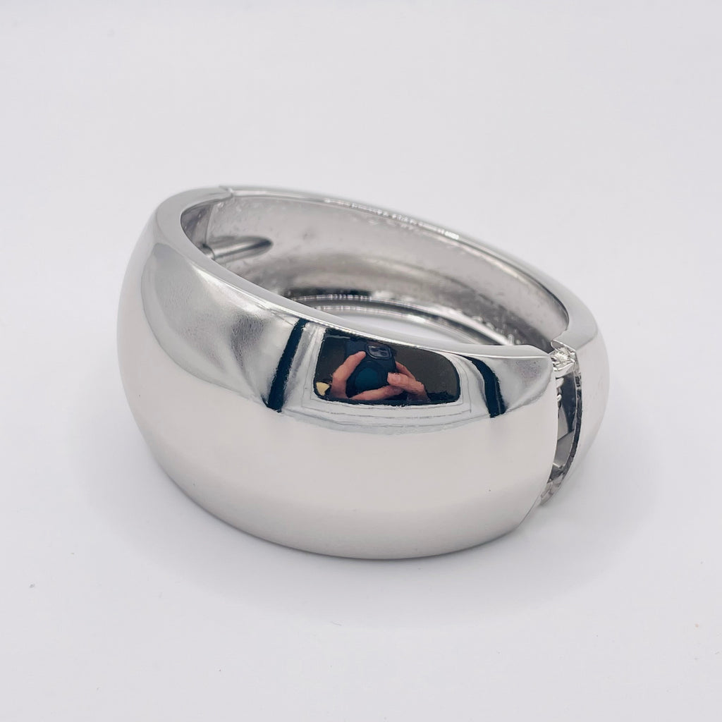 Brazalete de Zinc Aleación con Baño de Oro/Plata - Diseño Chunky Minimalista - Venta al Por Mayor| JI JOYA