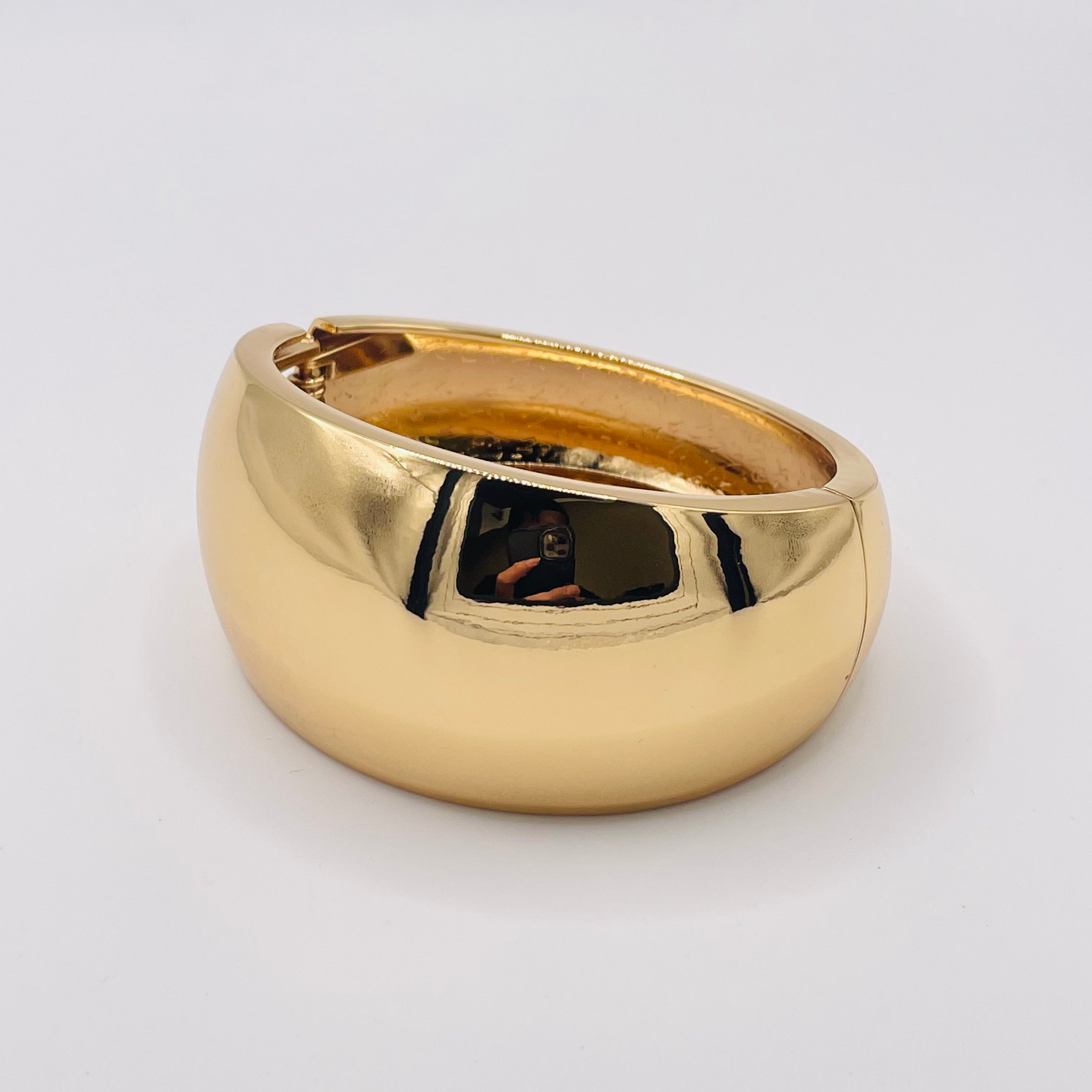 Brazalete de Zinc Aleación con Baño de Oro/Plata - Diseño Chunky Minimalista - Venta al Por Mayor| JI JOYA