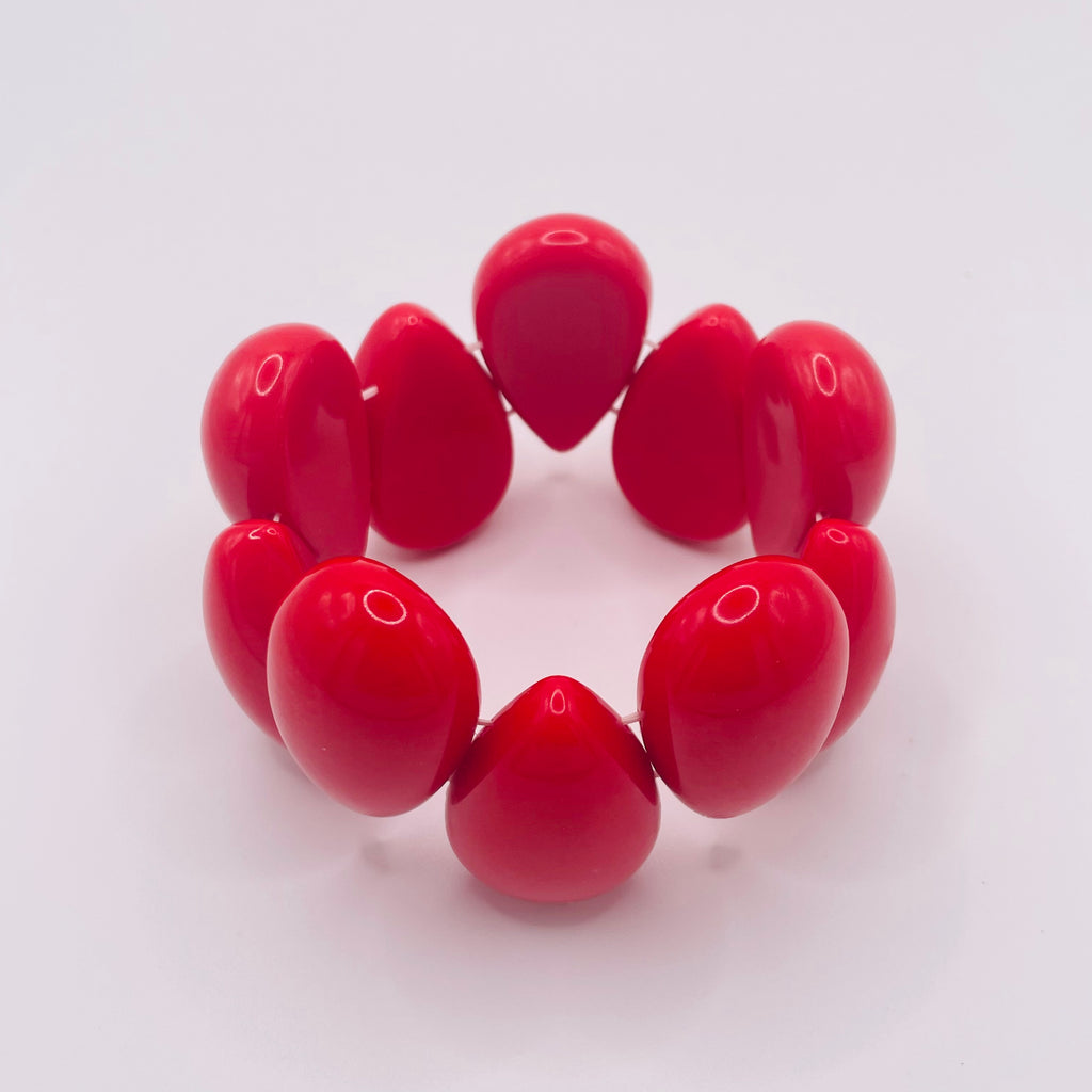 Pulsera elástica de cuentas en forma de gota, colores surtidos, accesorio mayorista para mujer|JI JOYA