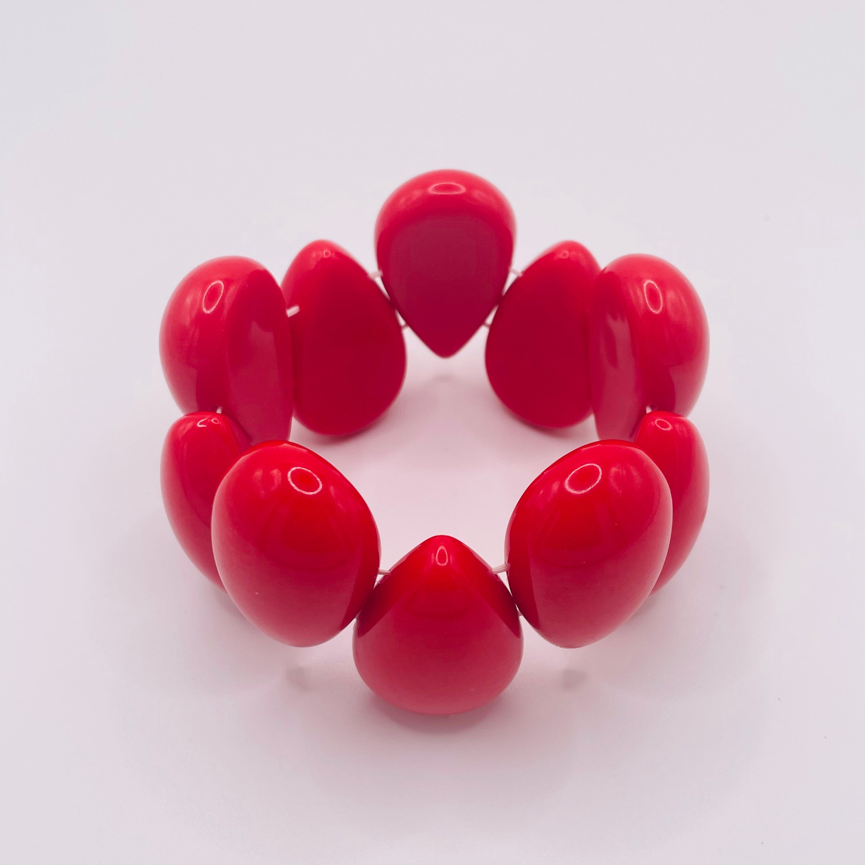 Pulsera elástica de cuentas en forma de gota, colores surtidos, accesorio mayorista para mujer|JI JOYA
