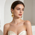 Joyas de Moda: Pendientes Colgantes de Oro Mate - Pedidos Mínimos Disponibles|JI JOYA