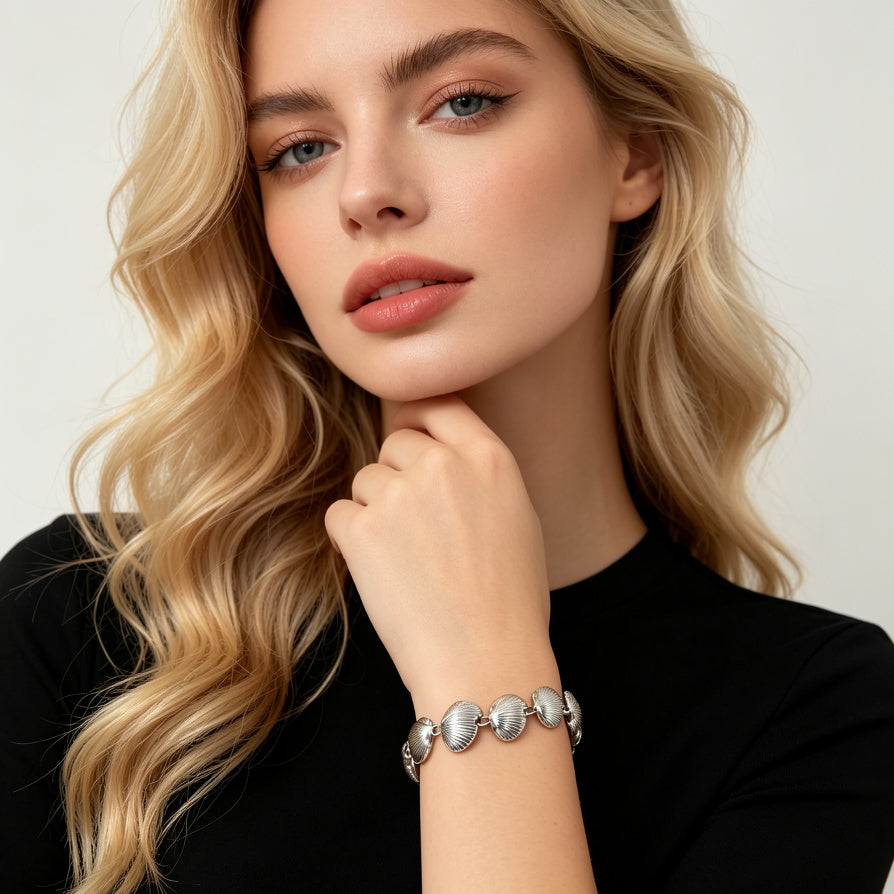 Conjunto Collar y Pulsera Concha - Joyería al por Mayor para Tiendas|JI JOYA