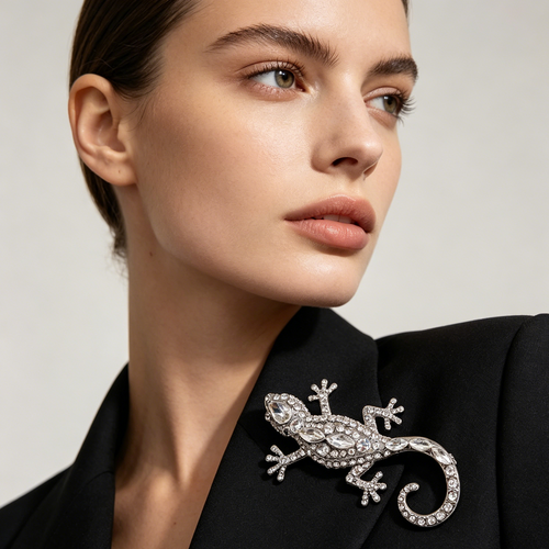 Broche de Lagarto con Piedras Brillantes - Accesorio de Moda para Mujeres, Pedidos al Por Mayor|JI JOYA