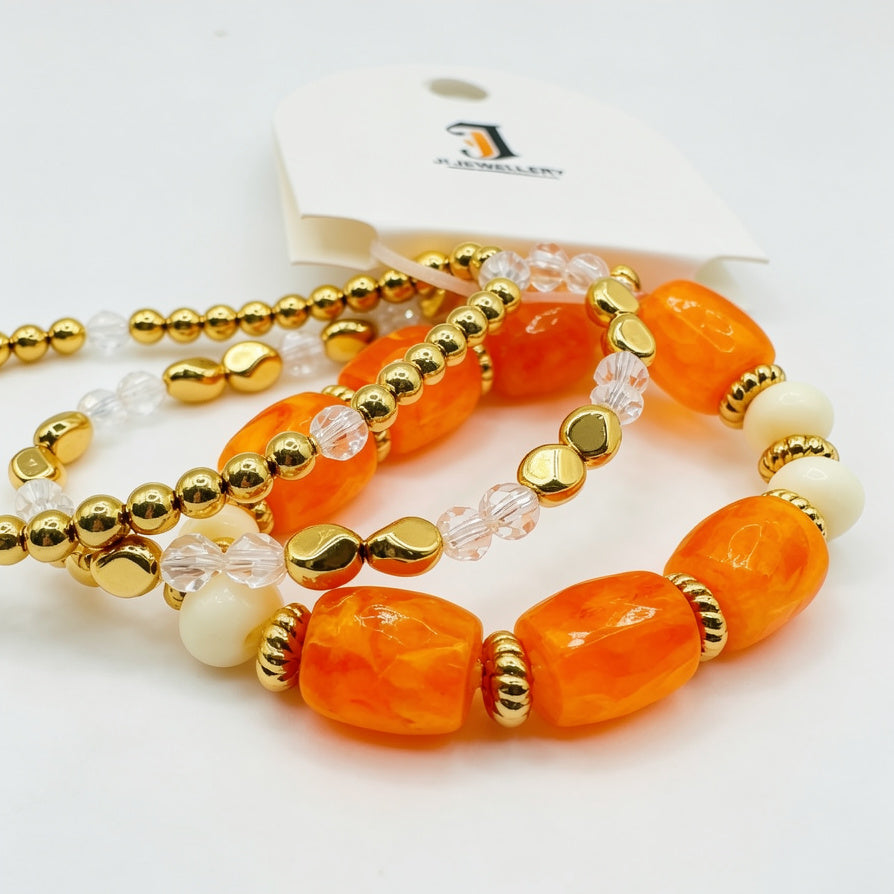 Pulseras de Resina y Aleación de Zinc al por Mayor | 3 Colores Verano 2026|JI JOYA