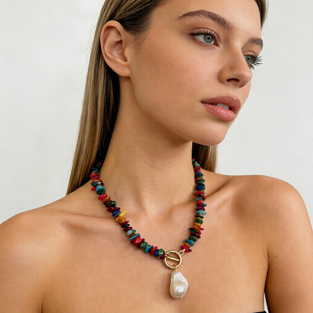 Colorful Y2K Style Choker for Summer Beach Vacation
