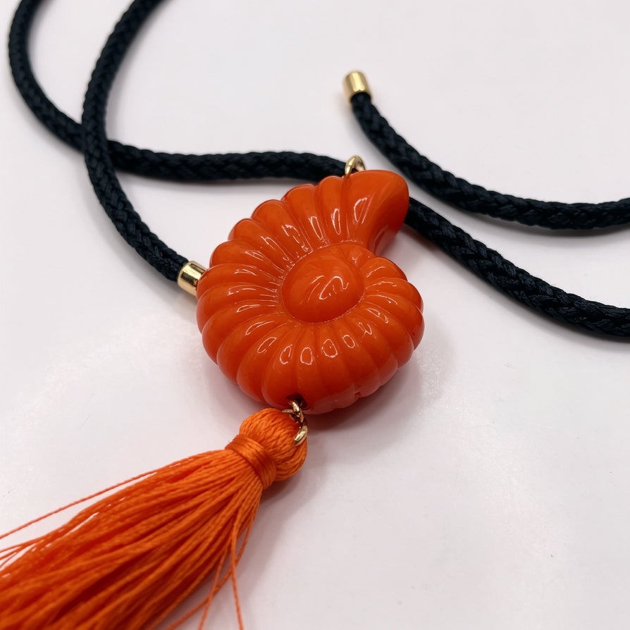 Collar Choker con Concha Nautilus y Flequillo - 3 Colores Disponibles | Venta Mayorista|JI JOYA