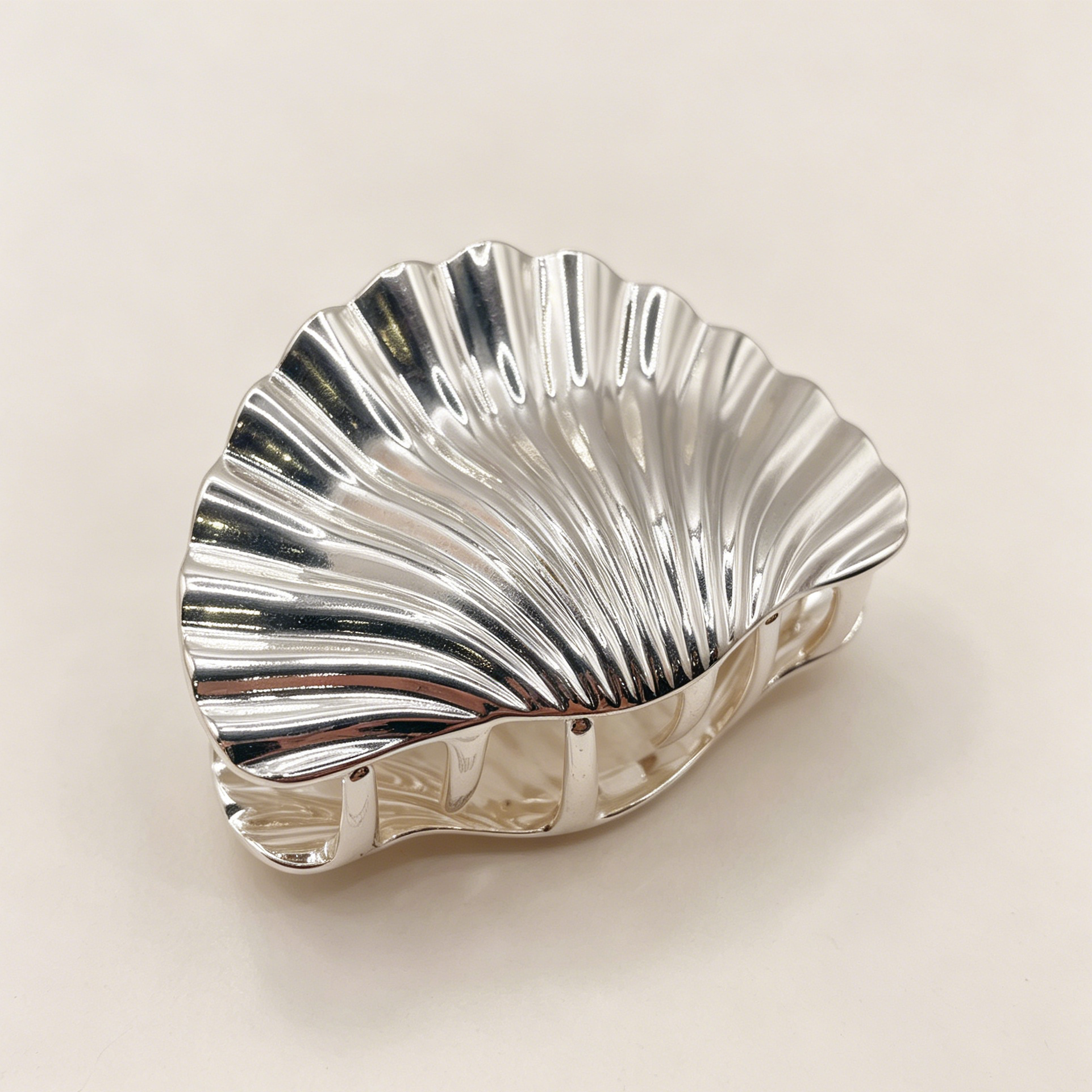 Pinza de pelo en forma de concha, chapada en oro, para mayorista y tiendas|JI JOYA