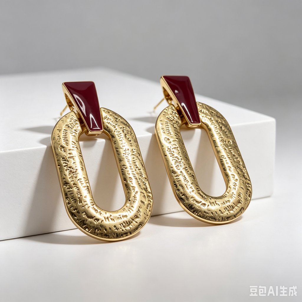 Pendientes Geométricos de Esmalte Dorado, 2 Colores, Aretes de Moda al Por Mayor, S925|JI JOYA