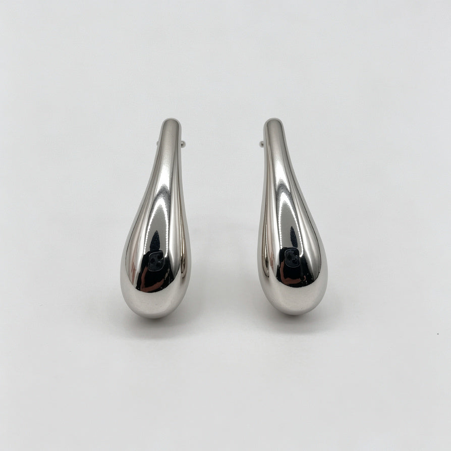 Aretes de Gota Clásicos, Diseño Liso| Venta al Por Mayor|JI JOYA