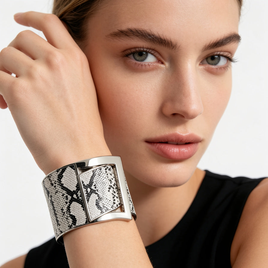 Pulsera Brazalete de Serpiente en Aleación de Zinc con Hebilla - Mayorista de Joyería de Moda para Mujer|JI JOYA