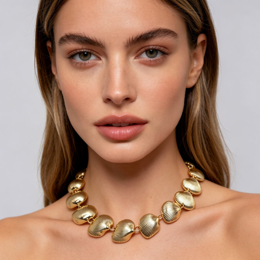 Conjunto Collar y Pulsera Concha - Joyería al por Mayor para Tiendas|JI JOYA