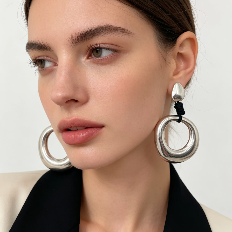 Joyas de Moda Set Pendientes y Collar de Aro - Al Por Mayor|JI JOYA