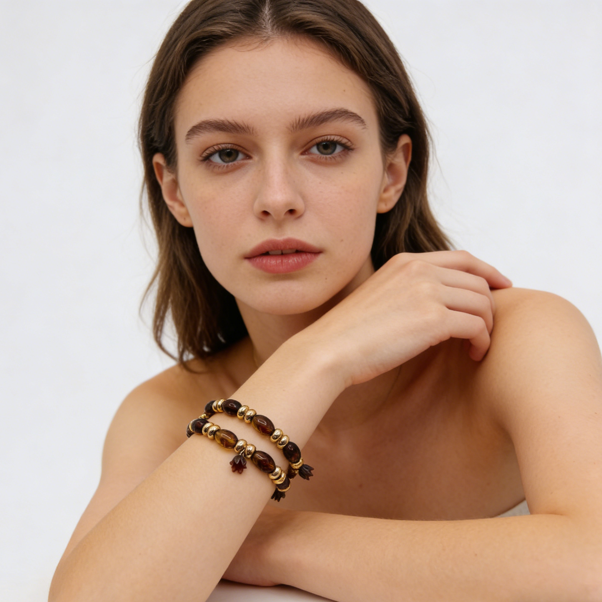 Conjunto de joyas de pétalos de resina de colores: estética Y2K para uso diario