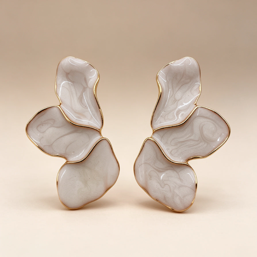 Pendientes de pétalos de mariposa esmaltados | Joyería de moda al por mayor|JI JOYA