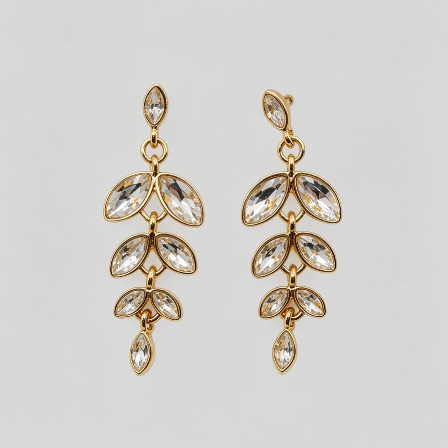 Pendientes Colgantes de Moda con Cristales, Joyería al Por Mayor|JI JOYA