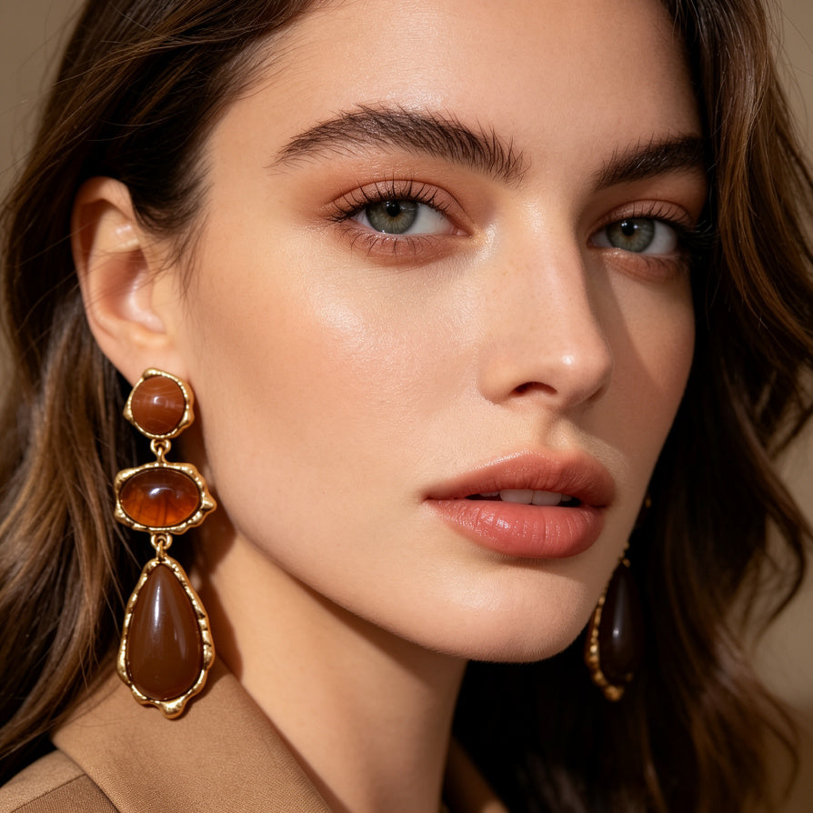 Pendientes Gota Vintage 2 Colores | Joyería de Moda para Mujeres, Al Por Mayor|JI JOYA