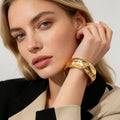 JI JOYA VENTA AL POR MAYOR|Brazalete de Oro Moderno y Elegante | Accesorio de Moda para Uso Diario y Regalos, Pedidos al por mayor