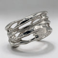 Pulsera de Plata Estilo Orgánico | Accesorio Mayorista de Moda para Mujer|JI JOYA