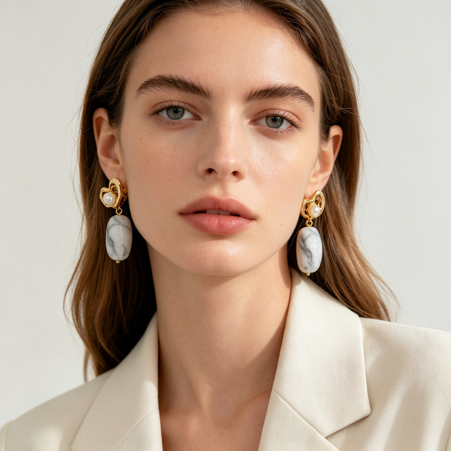 JI JOYA VENTA AL POR MAYORSet de Collar y Pendientes de Resina y Acrílico | Joyería de Moda Mayorista para Mujer