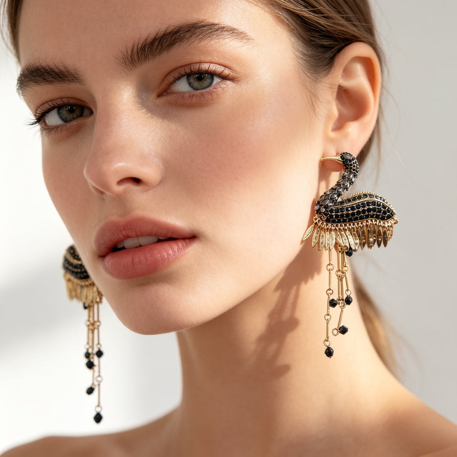 🦩 Pendientes de Flamenco Vintage (2 Colores) - Venta al por Mayor|JI JOYA