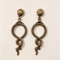 Pendientes Serpiente Vintage Oro/Plata - Pendientes Colgantes Serpiente Góticos para Mujer, Mayorista|JI JOYA