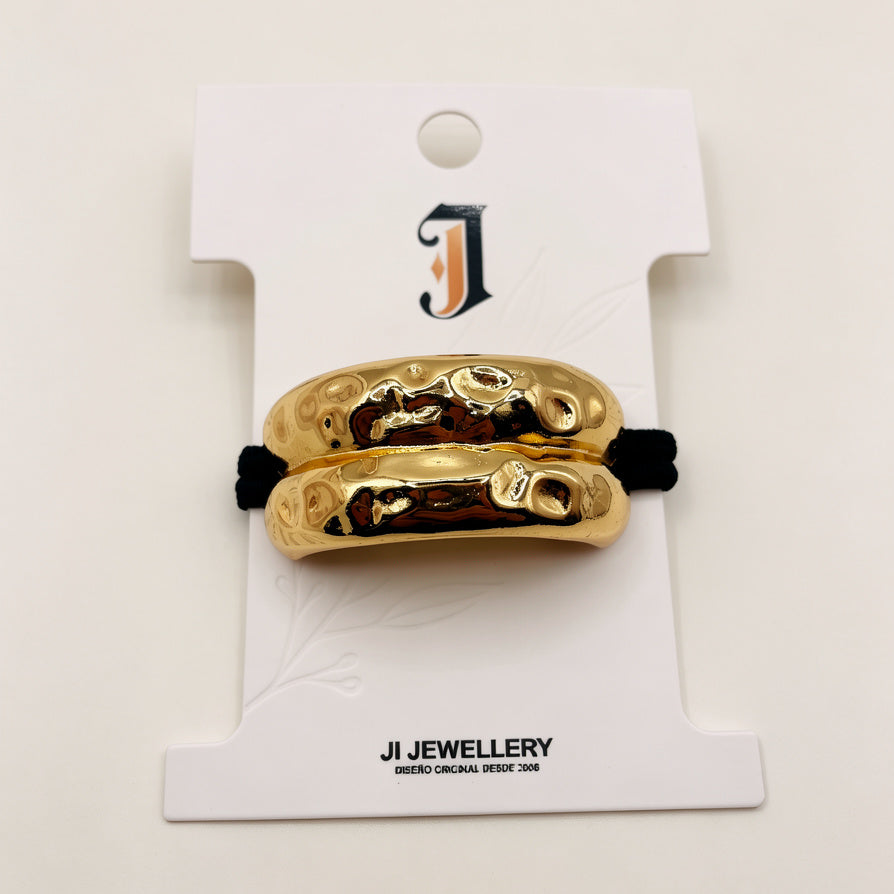Pinza para el pelo de oro martillado al por mayor | Ji Jewellery, accesorio minimalista de zinc para tiendas|JI JOYA