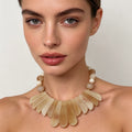 Collar Gargantilla de Piedra Natural Beige - Joyería al Por Mayor para Minoristas, OEM Disponible|JI JOYA
