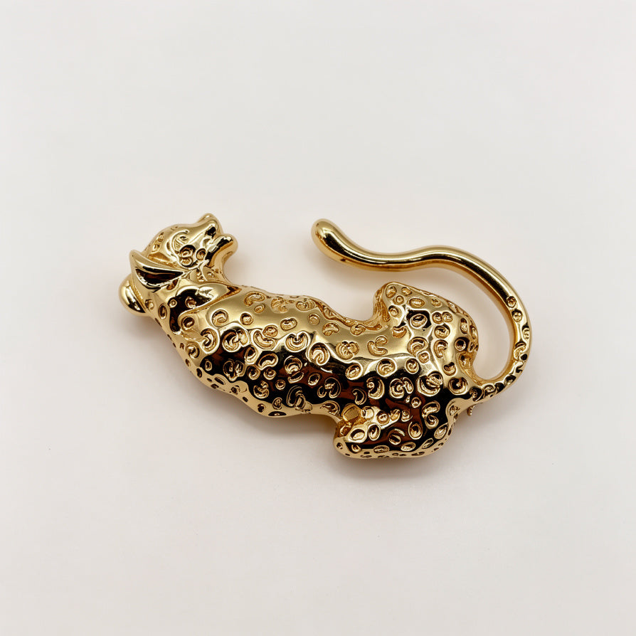 Broche Pantera Dorada de Lujo | Joyería Mayorista para Mujer, Diseño Original|JI JOYA