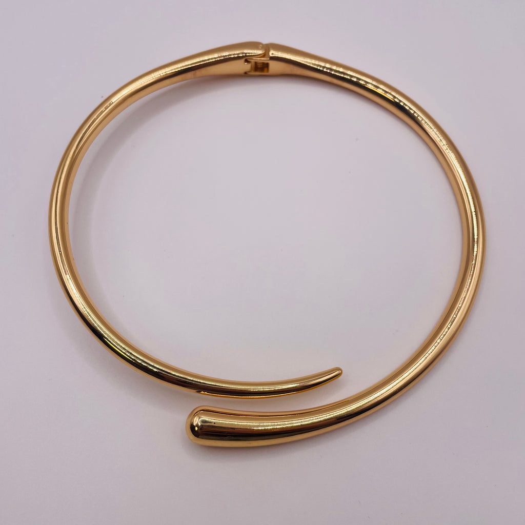 Collar Choker Minimalista Dorado, Diseño Abierto, Joyería Moda Mayorista|JI JOYA